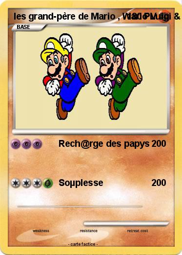 Pokemon les grand-père de Mario , Wario Luigi & Waluigi