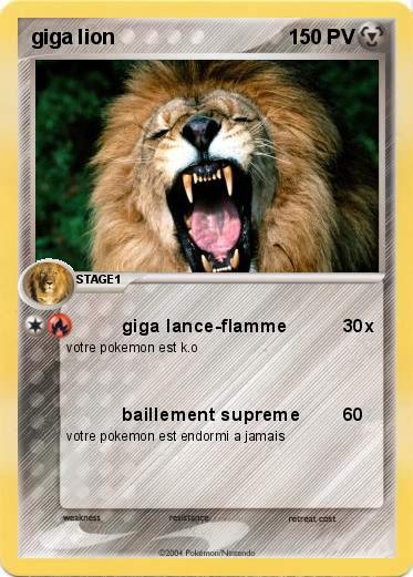 Pokemon giga lion