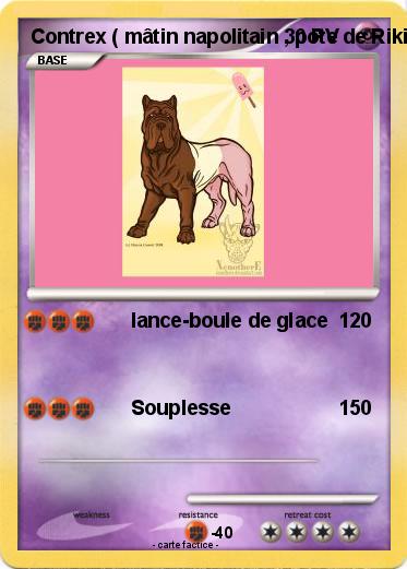 Pokemon Contrex ( mâtin napolitain , pote de Riki )
