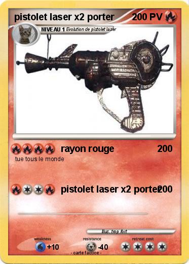 Pokemon pistolet laser x2 porter