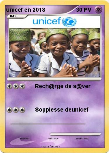 Pokemon unicef en 2018
