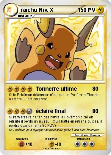Pokemon raichu Niv. X