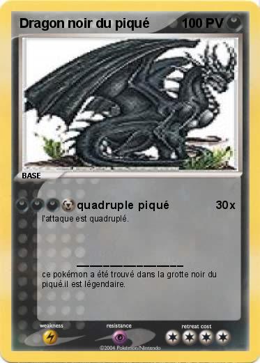 Pokemon Dragon noir du piqué