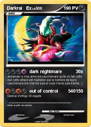 Pokemon Darkrai   Ex