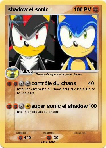 Pokemon shadow et sonic