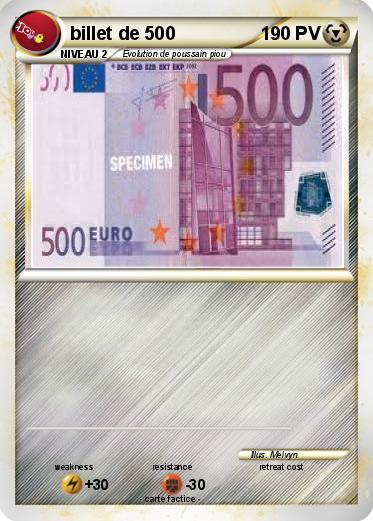 Pokemon billet de 500