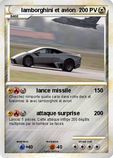 Pokemon lamborghini et avion