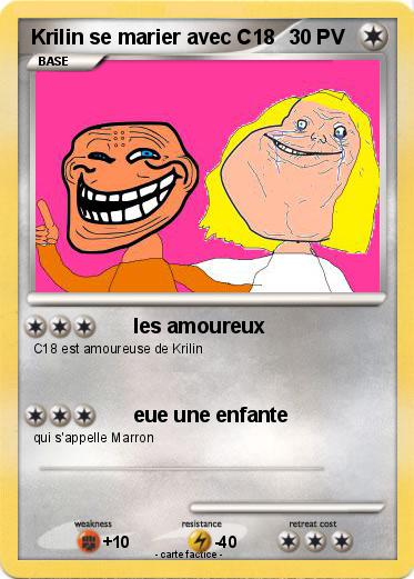 Pokemon Krilin se marier avec C18