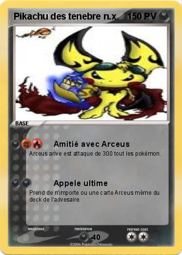 Pokemon Pikachu des tenebre n.x