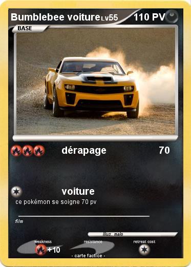 Pokemon Bumblebee voiture