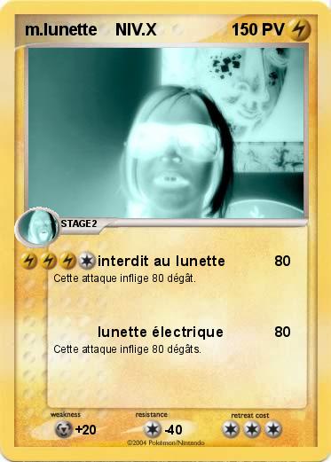 Pokemon m.lunette    NIV.X