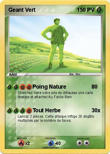 Pokemon Geant Vert