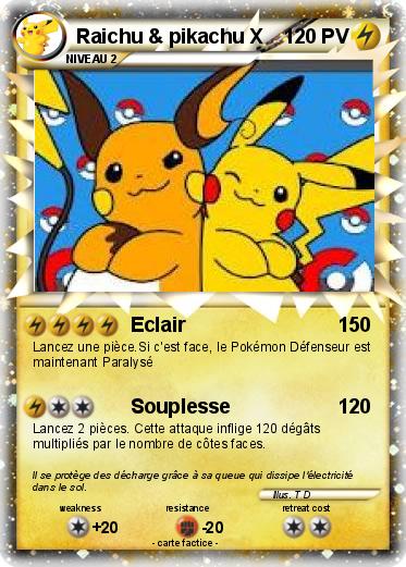 Pokemon Raichu & pikachu X