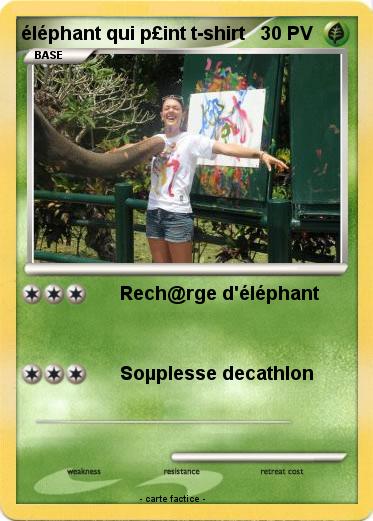 Pokemon éléphant qui p£int t-shirt