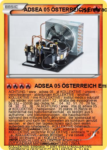 Pokemon ADSEA 05 ÖSTERREICH Embraco ™ EMT 6152 U KOLLEKTIVE ÖSTERREICH EINHEIT A INTERNAT ÖSTERREICH IME ÖSTERREICH