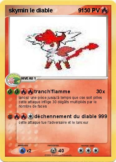 Pokemon skymin le diable                9
