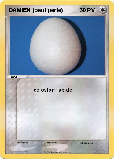 Pokemon DAMIEN (oeuf perle)