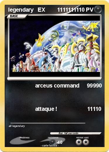 Pokemon legendary   EX        111111111