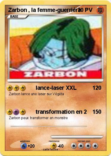 Pokemon Zarbon , la femme-guerrière