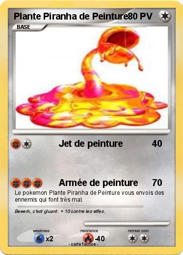 Pokemon Plante Piranha de Peinture
