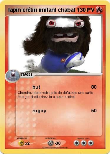 Pokemon lapin crétin imitant chabal
