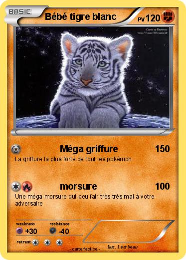 Pokemon Bébé tigre blanc