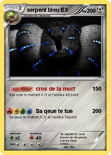 Pokemon serpent bleu EX