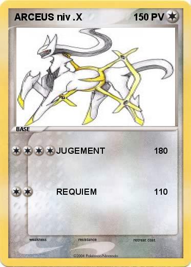 Pokemon ARCEUS niv .X