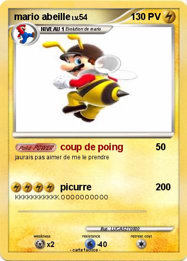 Pokemon mario abeille