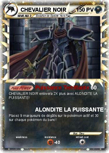 Pokemon CHEVALIER NOIR