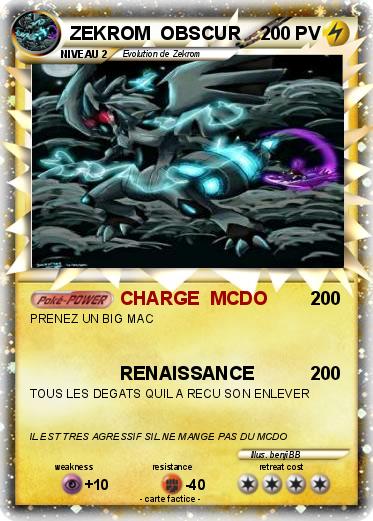 Pokemon ZEKROM  OBSCUR