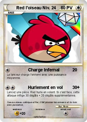 Pokemon Red l'oiseau Niv. 24