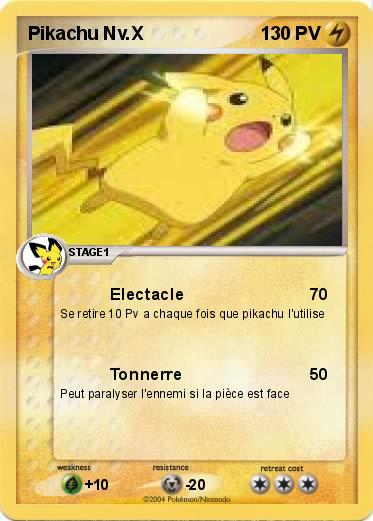 Pokemon Pikachu Nv.X
