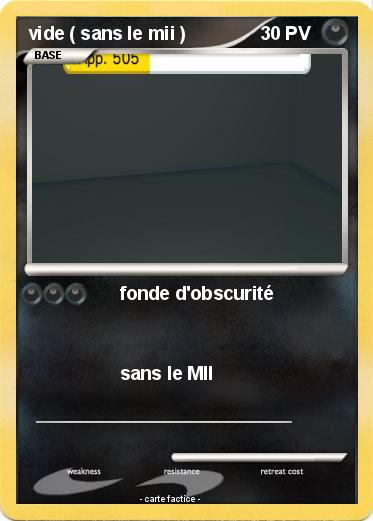 Pokemon vide ( sans le mii )