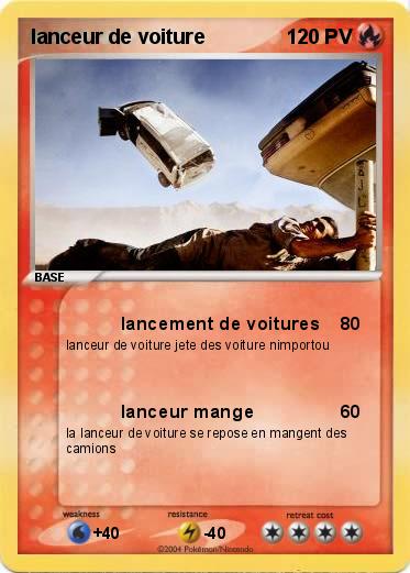 Pokemon lanceur de voiture