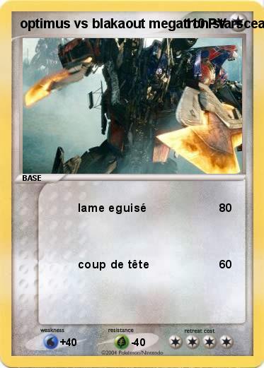Pokemon optimus vs blakaout megatron starsceam