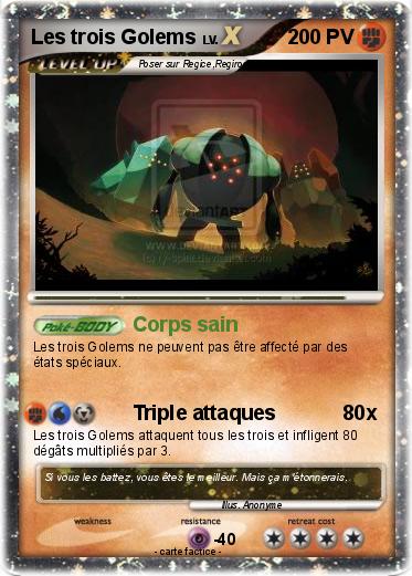 Pokemon Les trois Golems