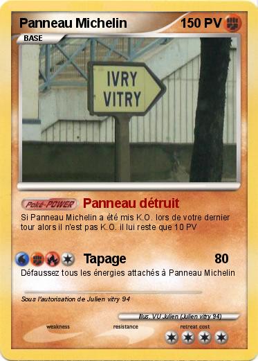 Pokemon Panneau Michelin