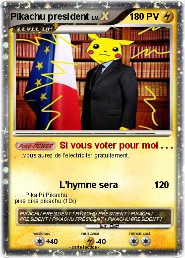 Pokemon Pikachu president