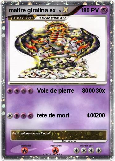 Pokemon maitre giratina ex