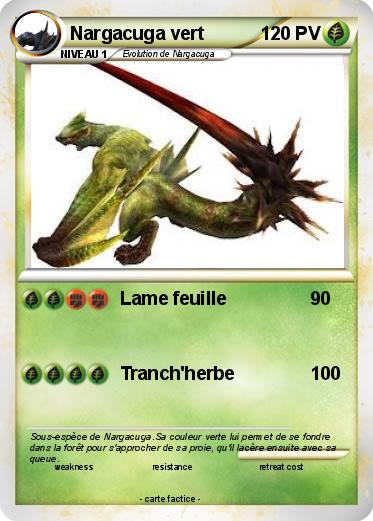 Pokemon Nargacuga vert