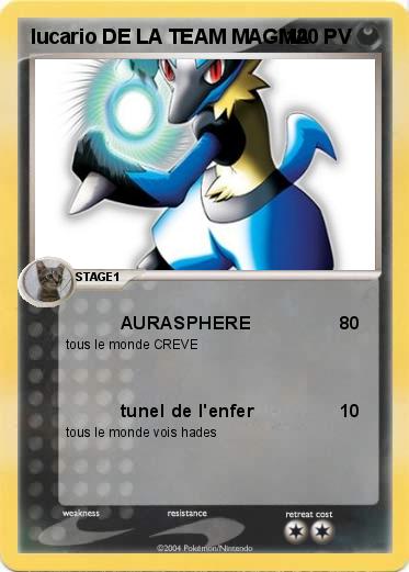 Pokemon lucario DE LA TEAM MAGMA