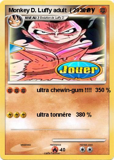Pokemon Monkey D. Luffy adult  ( 29 ans )