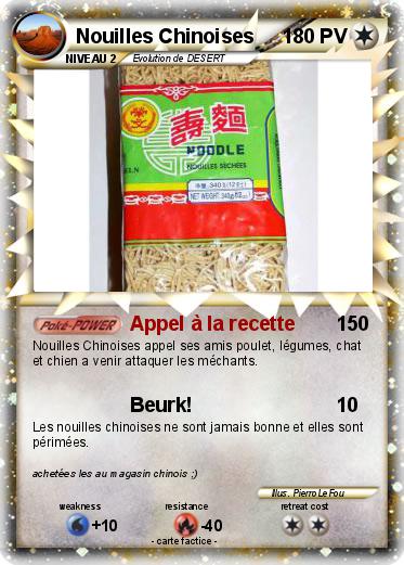 Pokemon Nouilles Chinoises