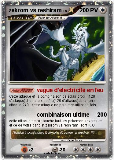 Pokemon zekrom vs reshiram
