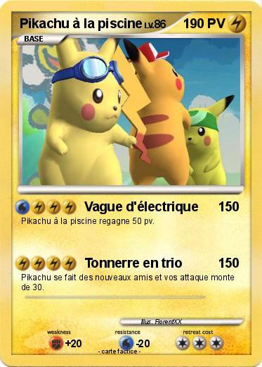 Pokemon Pikachu à la piscine