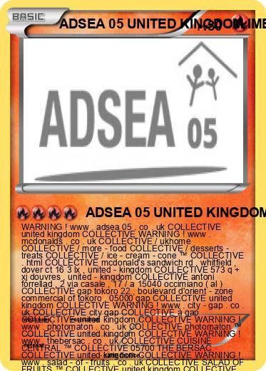 Pokemon ADSEA 05 UNITED KINGDOM IME UNITED KINGDOM