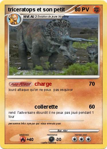 Pokemon triceratops et son petit