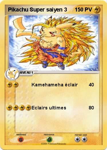 Pokemon Pikachu Super saiyen 3