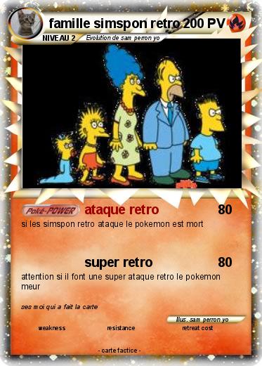 Pokemon famille simspon retro
